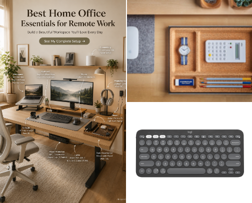 Best Home Office Essentials for Remote Work cover photo collage