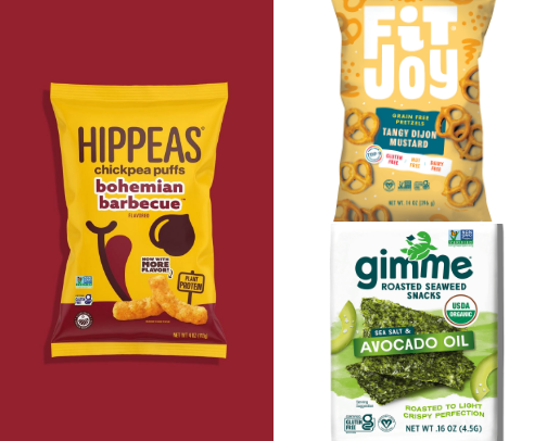 My Favorite Vegan Snacks with no Known Top Allergens cover photo collage