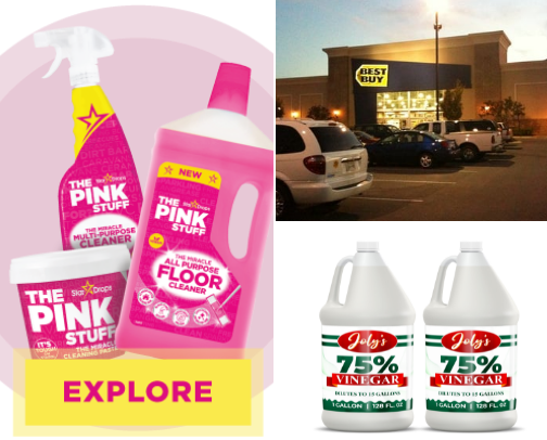 Amazing  cleaning supplies . Clean without elbow grease . cover photo collage