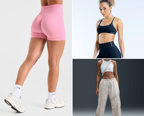 gym clothes to look snatched and confident while training✨ cover photo collage