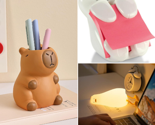 Cute Desk Accessories & Cozy Desk Setup Essentials cover photo collage