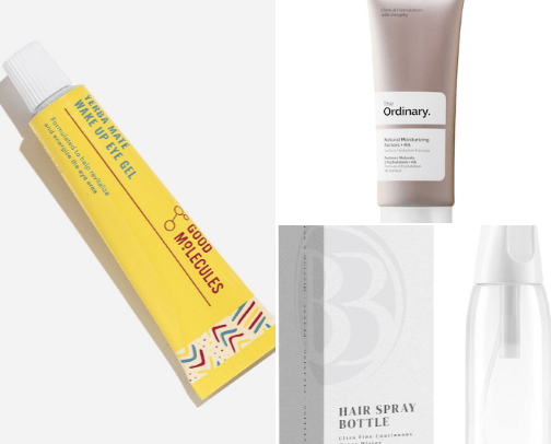 Everything I use to get ready in the morning. cover photo collage
