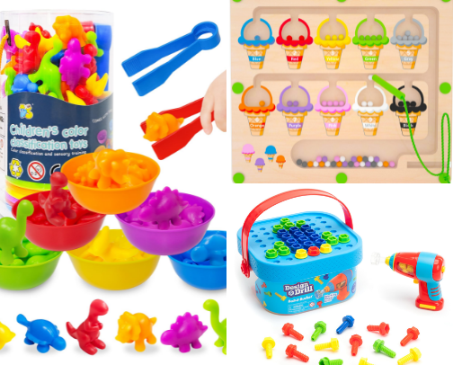 Screen Free Toys that Teach cover photo collage
