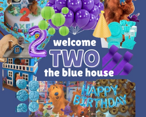 welcome TWO the blue house cover photo collage