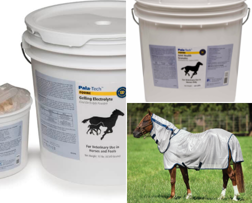 Horses and large animal products cover photo collage