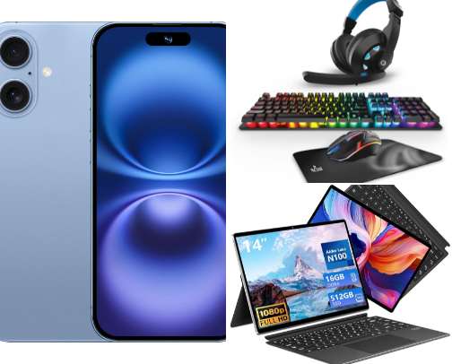 Accessories, Electronics, and Tech just for everyone needs. cover photo collage
