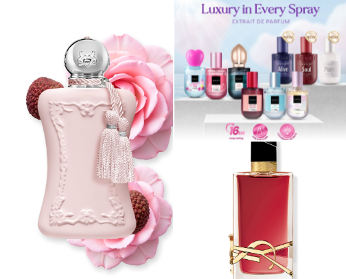 Luxury Irresistible Perfumes cover photo collage