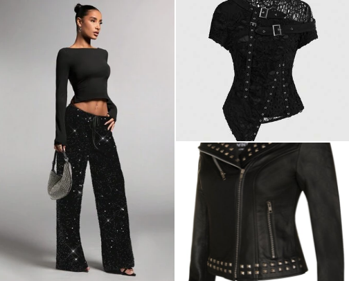Black closet cover photo collage