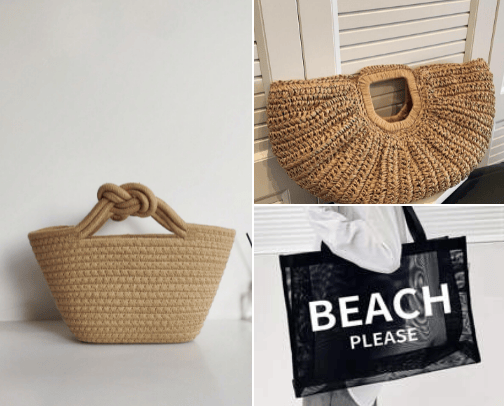 Beach bags👝 cover photo collage