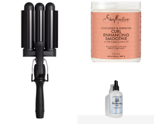 Beach Waves and Hair Care cover photo collage