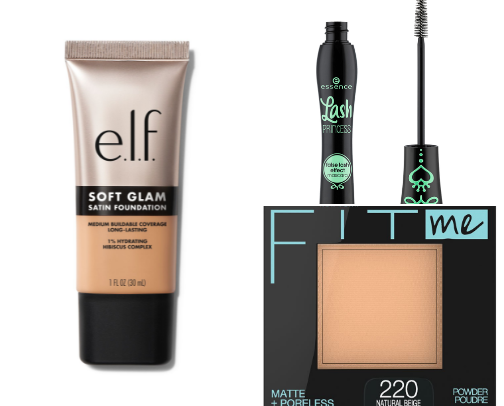 Drugstore makeup recs🩷 cover photo collage