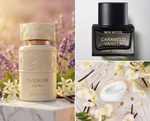 Vanilla Perfumes cover photo collage