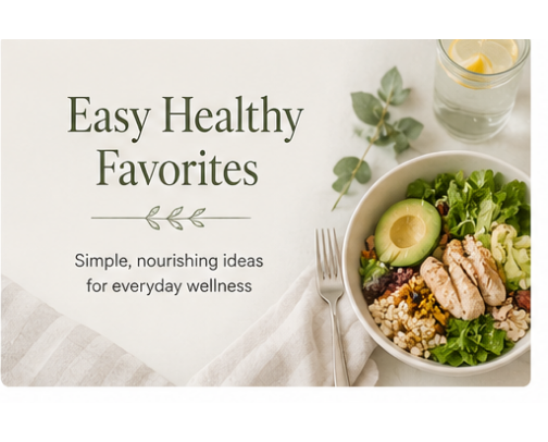 Easy Healthy Favorites cover photo collage