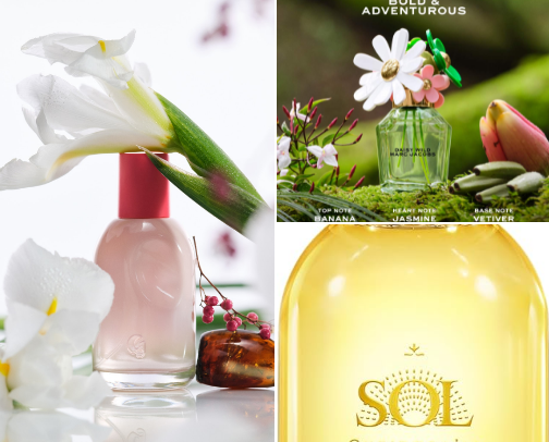 The BEST summer fragrances 🍭🍑🫧 cover photo collage