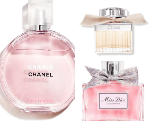 Women perfumes ༉‧₊˚. cover photo collage