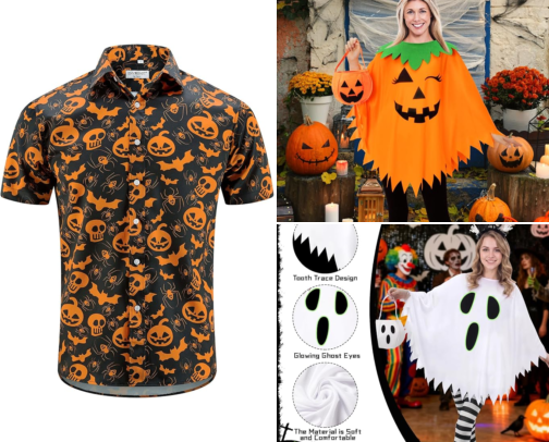 A collection of cool and interesting Halloween party accessories. cover photo collage