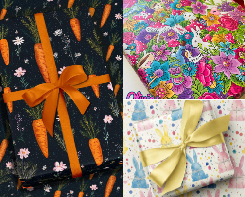 Beautiful Easter Wrapping Paper cover photo collage