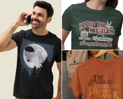 Awesome T-shirts For Board Game Geeks cover photo collage