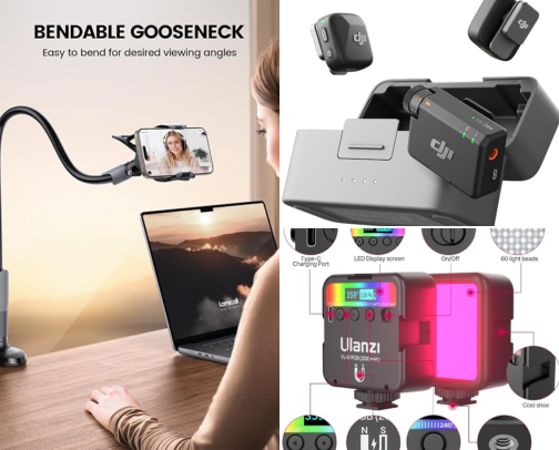 What I use to film my videos 🎥 cover photo collage