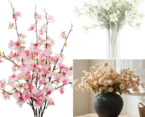 Amazon faux plants and florals for the homemakers who want to elevate their living space with a simple item 🌸 cover photo collage