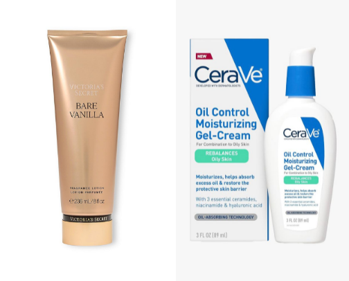 Skin care and moisturizer cover photo collage