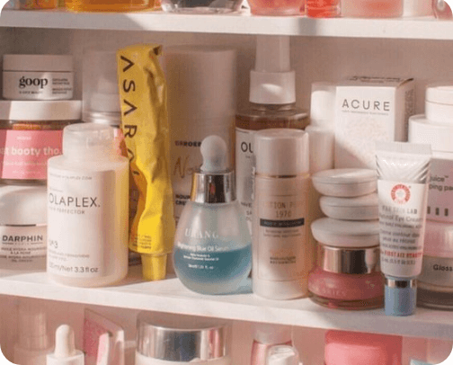 skincare products🩷 cover photo collage