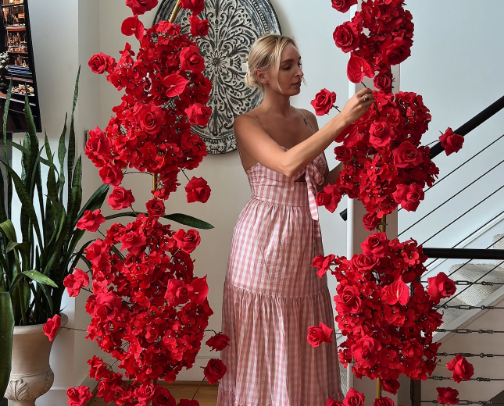 ❤️Red Artificial Flowers I Recommend cover photo collage