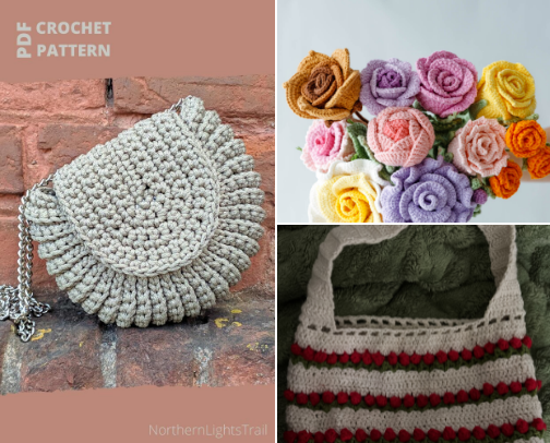 Crochet patterns cover photo collage