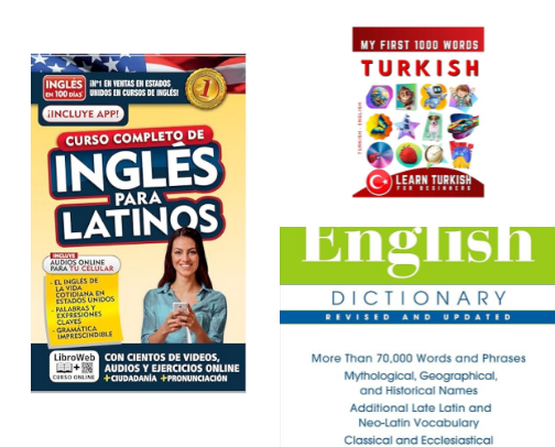 world language books cover photo collage