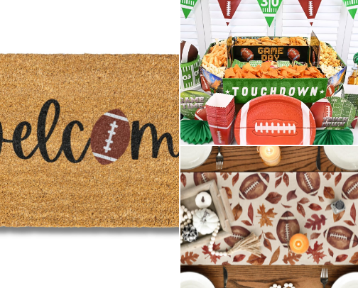 Football Season Finds for the Home and Hosting cover photo collage