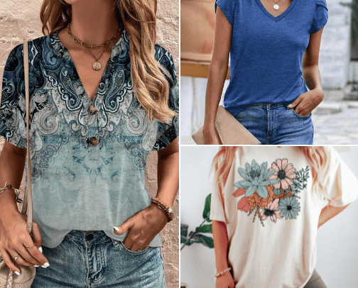 T-shirts,top's for spring-summer must have cover photo collage