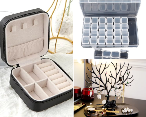 Jewelry organizers cover photo collage