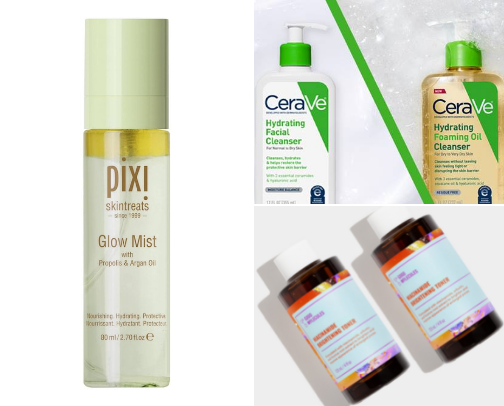 Lazy girl beauty products cover photo collage