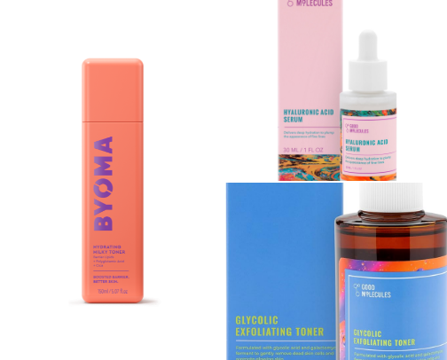 My morning/nighttime skincare routine for combination skin cover photo collage