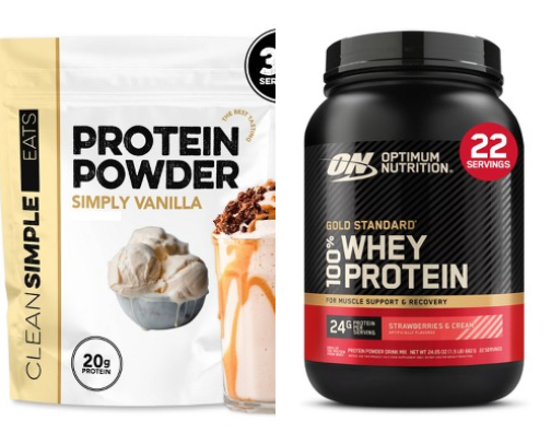 Protein powder cover photo collage