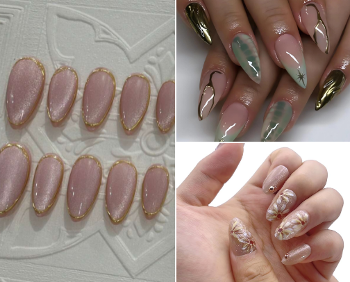 Press on nails cover photo collage