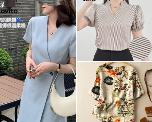 Plain casual blouse cover photo collage