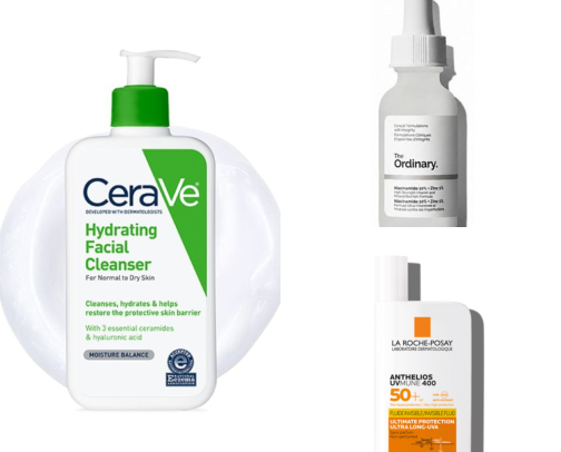 Skincare essentials 🧴 cover photo collage