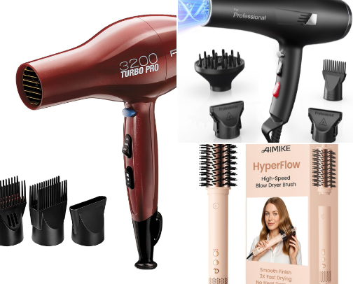 Hair Dryers for all hair types: curly girl approved -  I OWN and USE them ALL cover photo collage