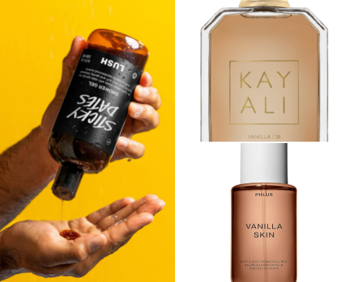 vanilla shower routine 🍦🫧 cover photo collage