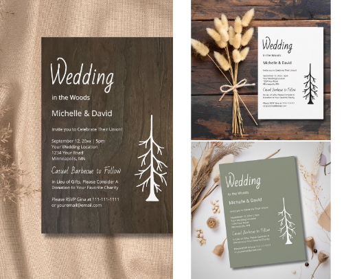 Rustic Casual Outdoor Wedding Planning and Supplies cover photo collage
