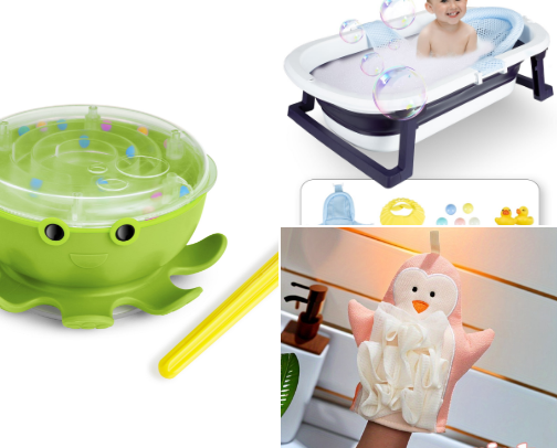 🧽👶🏻Bath Things for Kids🧽👶🏻 cover photo collage