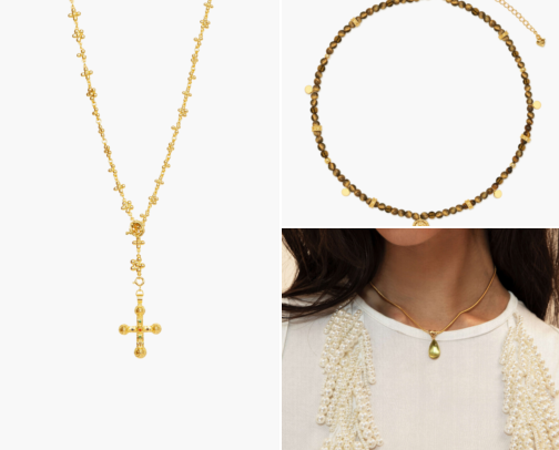 Jewelry gifts without guessing a ring size: necklaces, bracelets and earrings cover photo collage
