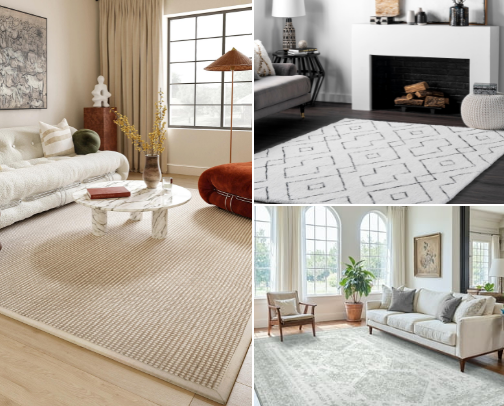 Different rugs that can fit any space cover photo collage
