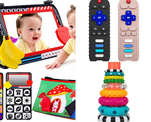 Interactive baby to toddler toys cover photo collage