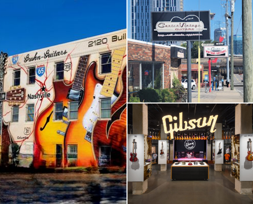 Top Music Shops in Nashville cover photo collage