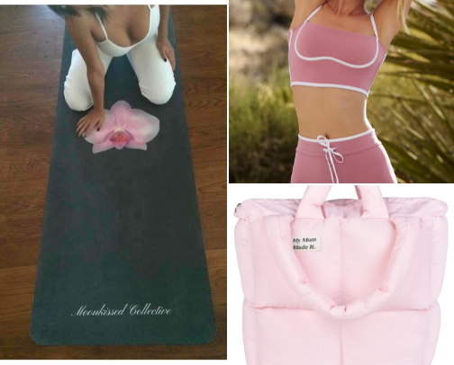 IT girl at the gym 🎧🫐🧘‍♀️ cover photo collage