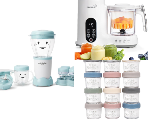 baby feeding gadgets + dishes ❤︎ cover photo collage