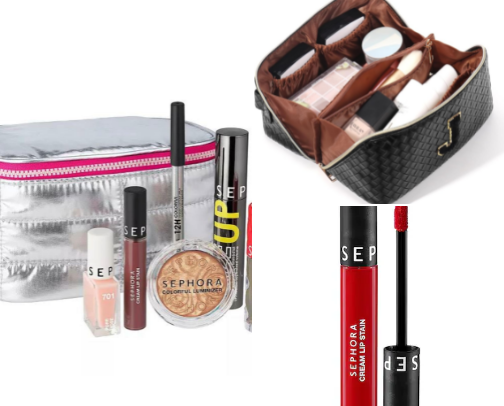 Sephora cosmetics cover photo collage