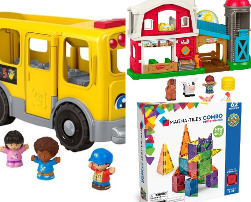 Favorite screen free toys cover photo collage